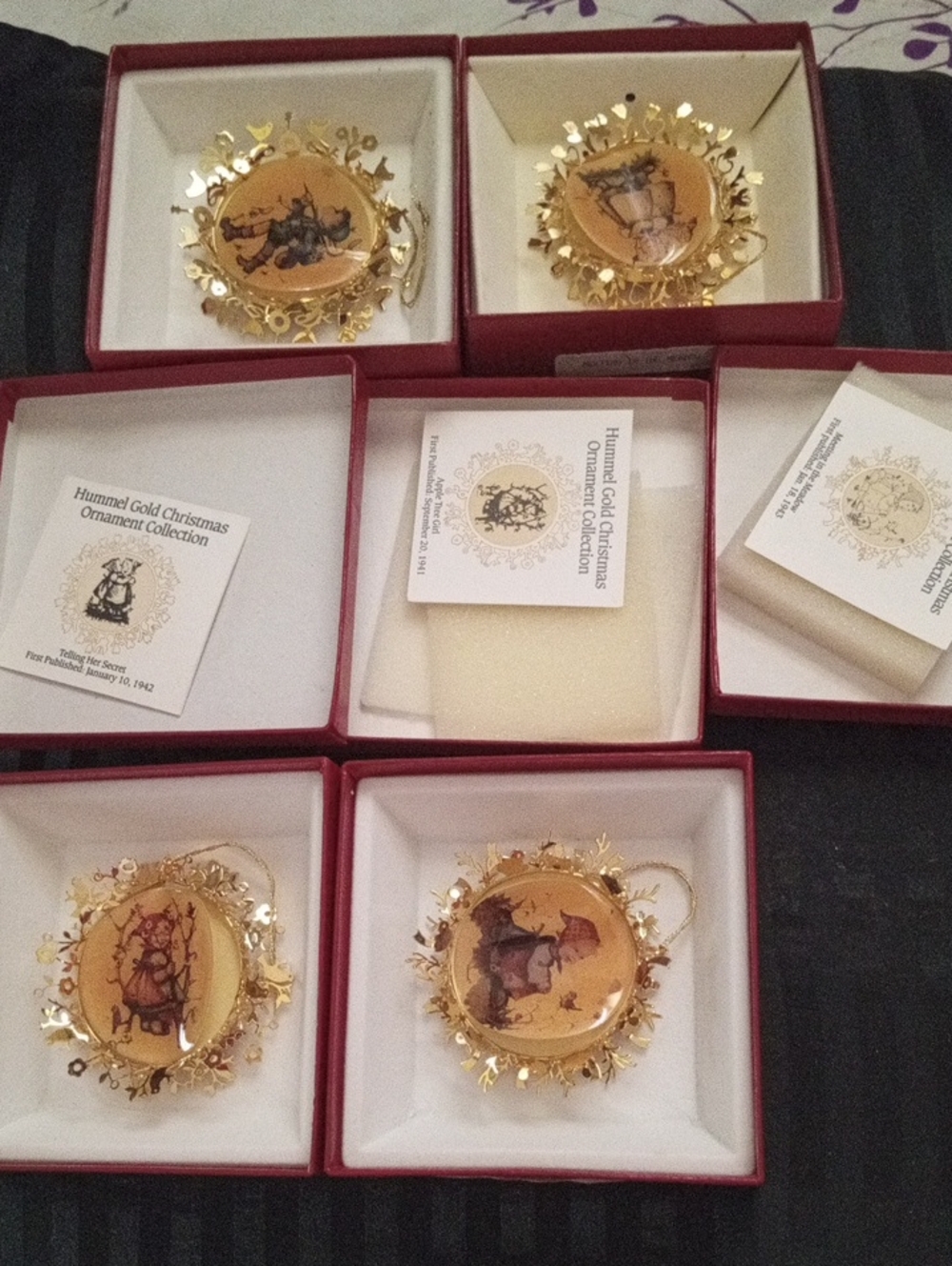 4#Hummel Gold Ornaments Collection with Gold Accents